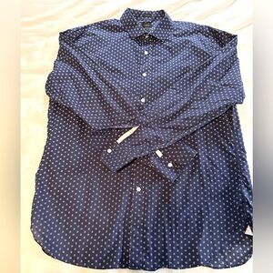 Jcrew L/s blue printed slim fit shirt